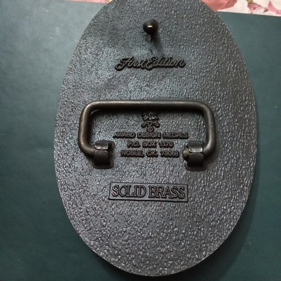 Award Design Medals Vintage Brass Belt Buckle First Edition - Picture 3 of 3